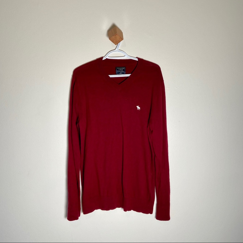 Abercrombie & Fitch V-Neck Merino Wool Sweater